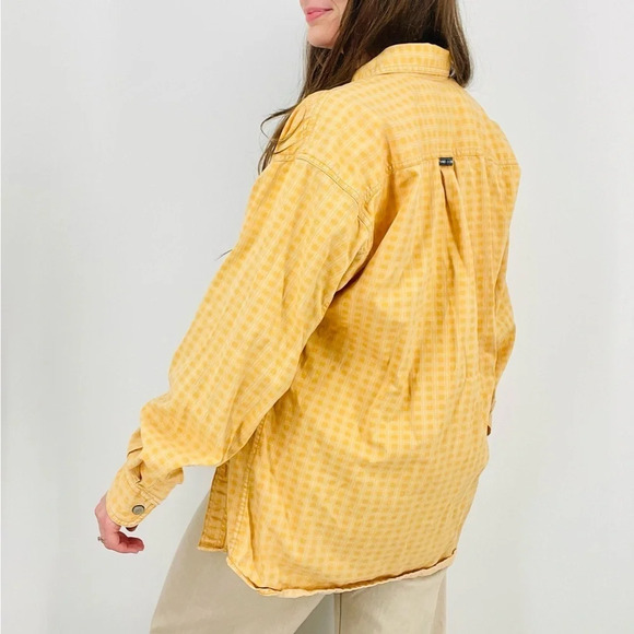 vtg honeycomb checkered oversized button down layering top size M - Picture 5 of 6